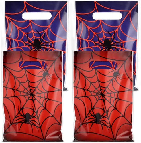 Miniatura 24 de Hxezoc 50 Piezas Bolsas de Caramelos de Neón Brillan en la Oscuridad Bolsas de Golosinas Bolsas de Plástico Coloridas para Treats Envoltura de Negro
