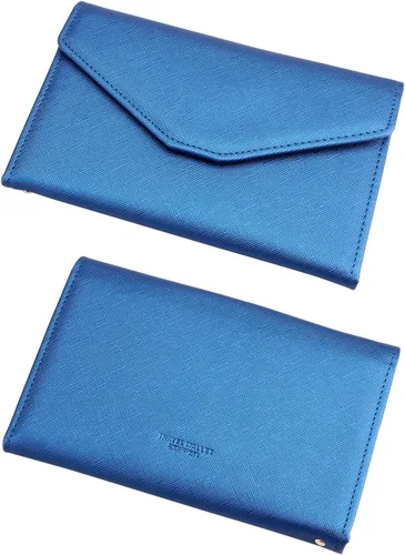 Miniatura 113 de Zoppen - Billetera de viaje con bloqueo RFID multiusos (Ver.4) Portatarjetas de pasaporte y vacunas, organizador de documentos de tres pliegues
