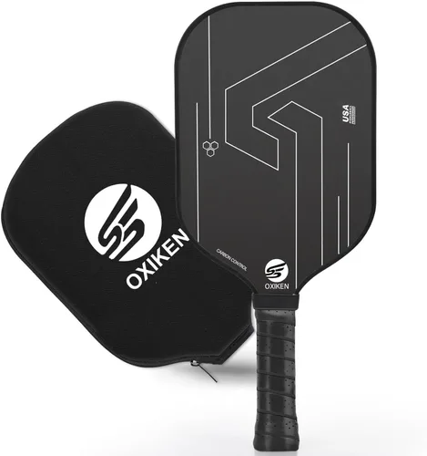 OXIKEN - Paletas de pickleball de 0.630 in 2026 aprobadas por USAPA T700 de fibra de carbono (CFS), grano alto y giro, núcleo de panal, mango