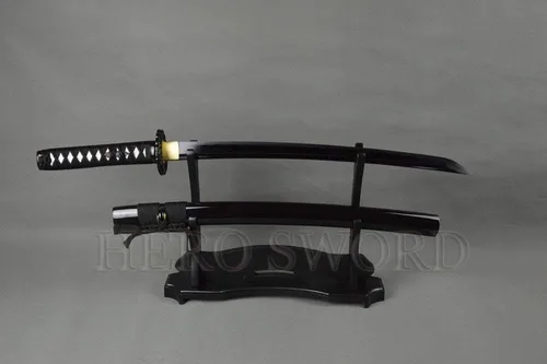Miniatura 6 de Espada samurái Wakizashi hecha a mano, Katana de espiga completa, espada media, cuchillos japoneses hechos a mano listos para la batalla