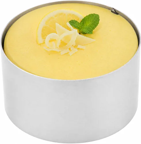 Miniatura 9 de Restaurantware 3 anillos para hornear de 2.4 pulgadas, 1 anillo redondo para pastel, molde de anillo de acero inoxidable congelable listo