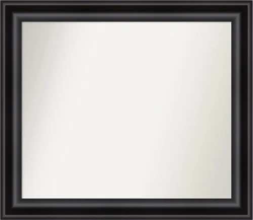 Miniatura 62 de Amanti Art Espejo personalizado, espejo de baño negro puente, espejo de pared o espejo de tocador de baño sobre el fregadero (26 x 26 pulgadas)