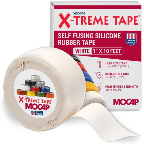 Miniatura 11 de X-Treme Tape MOCAP Cinta Eléctrica de Servicio Pesado, Goma de Silicona Autofusible, Cinta Flexible Impermeable y Aislante, Eléctrica para Negro