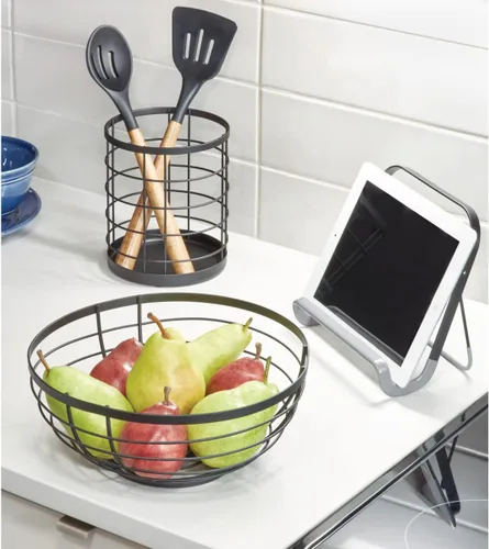 Miniatura 5 de iDesign Recipiente de Cocina para Utensilios - Recipiente de Cocina de Acero Portautensilios para Encimera - Negro Mate