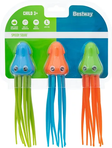 Miniatura 3 de Bestway 3 piezas de juguetes de buceo para niños Speedy Squid Underwater Diving Pool Training Toy Set, juego completo para niños, niños y niñas
