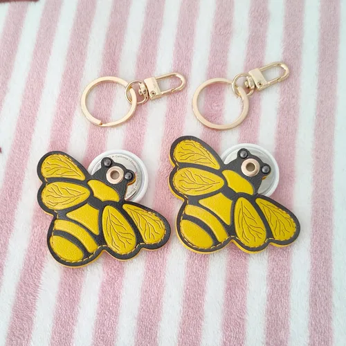 Miniatura 2 de CATCH ON Paquete de 2 fundas de cuero para llavero, bonitos accesorios Kawaii adecuados para Airtag