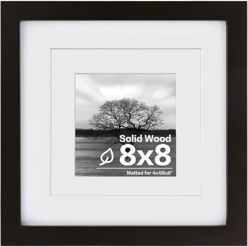 Miniatura 69 de Egofine - Portarretratos de 4 x 6 pulgadas, de madera maciza con plexiglás, para fotos de 3.5 x 5 con paspartú o de 4 x 6 sin paspartú, para colocar