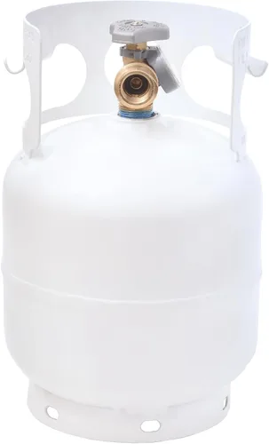 Miniatura 10 de Flame King YSN5LB-GAUGE - Cilindro de tanque de propano de acero de 5 libras con manómetro y válvulas OPD para parrillas y barbacoas, camping, pesca