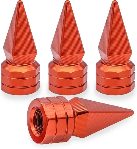 Miniatura 19 de 4 piezas de tapas de válvula de rueda con forma de punta, válvula de rueda de aleación de aluminio con punta, tapas de aire universales a prueba