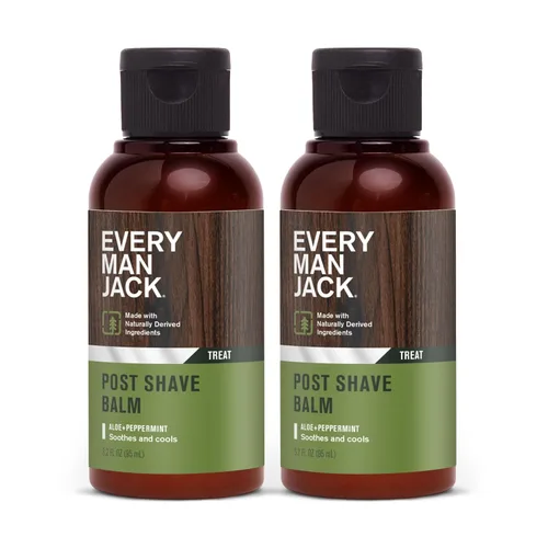Every Man Jack Bálsamo para después del afeitado para hombre, calma la irritación, enfría la piel, hidrata, absorbe rápidamente, fabricado con