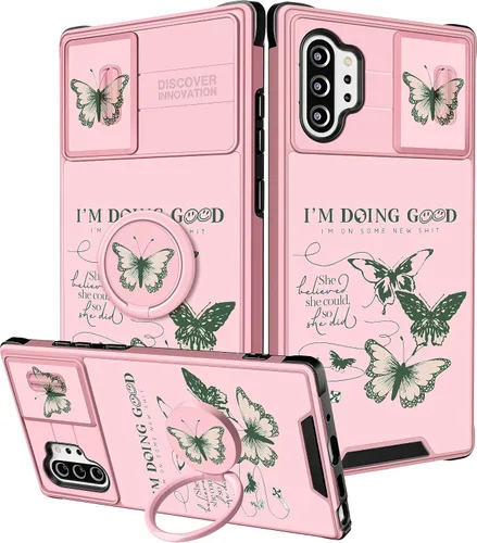 Miniatura 82 de Funermei Funda para teléfono Samsung Galaxy Note 10 Plus – Funda femenina bonita para niñas, diseño inspirador estético con funda para cámara