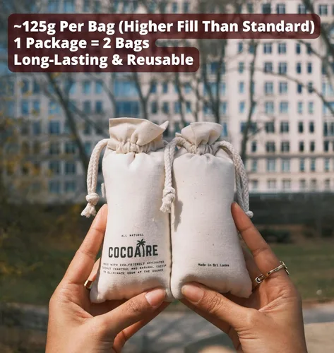 Miniatura 4 de Desodorizante para zapatos, absorbente de olores de carbón de coco activado (paquete de 2), elimina la humedad y el olor de zapatos, bolsas