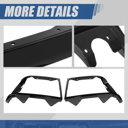 Miniatura 4 de Auto Dynasty Cubierta de biseles de puerta de faros delanteros de estilo fábrica compatible con Ford Bronco F150 F250 F350 F53 F59 Serie F Super
