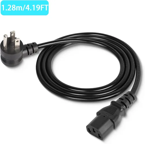 Miniatura 2 de GELRHORN - Cable de alimentación de 3 clavijas NEMA 5-15P a IEC 320 C13, 10 A, 250 V/15 A, 125 V, 18 WAG, ángulo ascendente, NEMA 5-15P a C13, cable