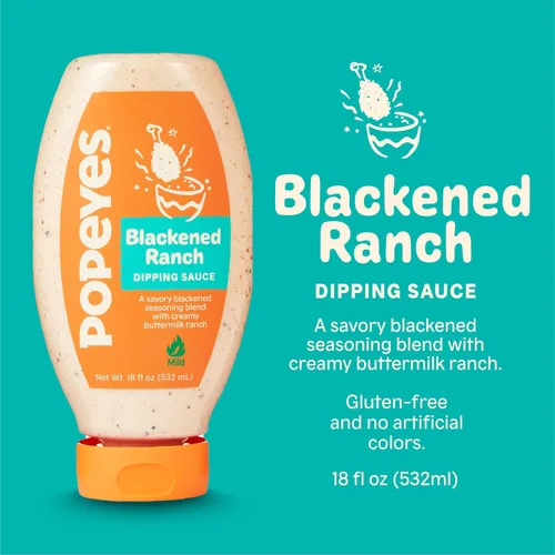 Miniatura 6 de Popeyes Salsa Ranch ennegrecida para mojar