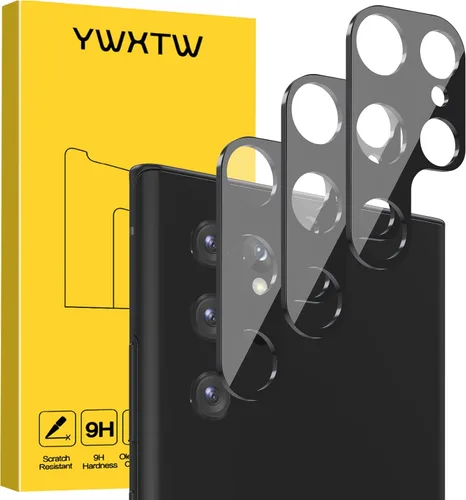 Miniatura 8 de YWXTW Paquete de 3 protectores de lente de cámara para Samsung Galaxy S22 / S22 Plus, vidrio templado 9H, antiarañazos, ultra fino Transparente