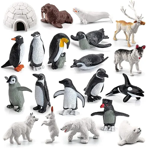 Miniatura 9 de Juego de 4 figuras de pingüino de la Antártida del ciclo de vida de pingüinos, juguetes educativos tempranos, juguetes educativos tempranos