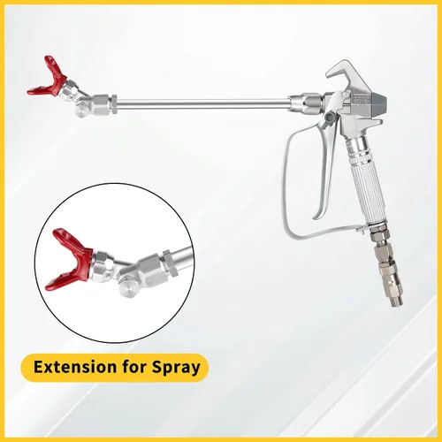 Miniatura 8 de Kit de pistola pulverizadora de pintura de 23 piezas 3600PSI, con manguera de alta presión de 50 pies, poste de extensión y puntas de pulverización