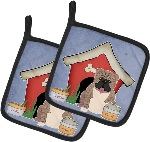 Miniatura 8 de Caroline's Treasures BB2894PTHD Dog House Collection Chow Chow Chow - Par de soportes para ollas, 7.5HX7.5W, multicolor 4-Azul