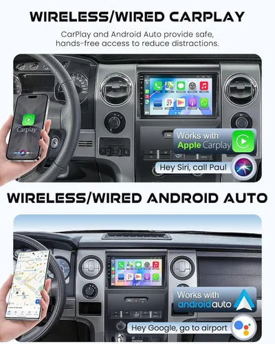 Miniatura 3 de para Ford F150 2009-2014 4+64 Android 13 Radio de Coche, Estéreo de Coche con Pantalla Táctil IPS de 9 Pulgadas con Carplay/Android Auto
