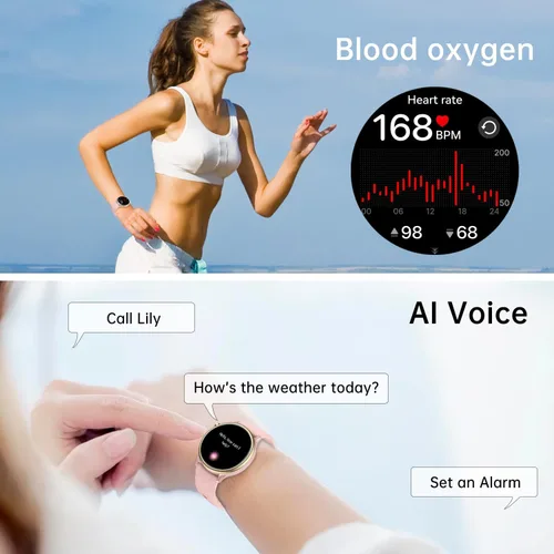 Miniatura 7 de Reloj inteligente para mujer con rastreador de ejercicio: resistente al agua, para correr, relojes digitales para hombre, responder llamadas, reloj