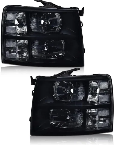 Miniatura 10 de G-PLUS Conjunto de faros, compatible con Chevy Silverado 2007 2008 2009 2010 2011 2012 2013 2014 Chevy Silverado parachoques faro, lente
