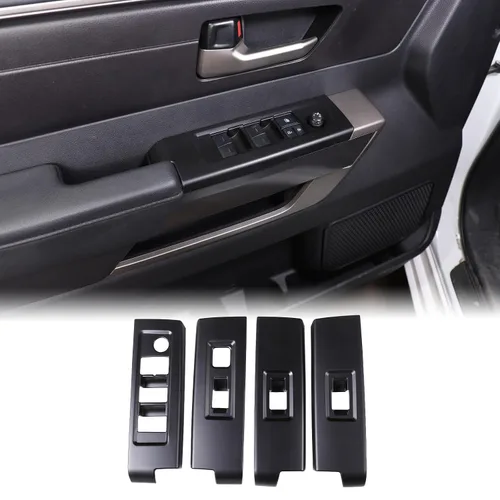 Miniatura 8 de Aunginsy Cubierta de Panel de Moldura de Botón de Elevación de Vidrio para Puerta de Automóvil Compatible con Toyota Tundra/Sequoia 2022-2025