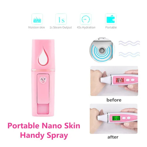Miniatura 6 de Nano Facial Vapor Mist Spray Extensiones de pestañas Limpieza de poros Agua SPA Hidratante Rociador Facial Hidratante USB Recargable Mini