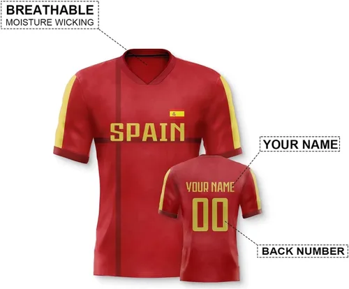 Miniatura 2 de Camisas de uniformes de jersey para fanáticos del fútbol nacional 22/23 personalizados para hombres, mujeres, jóvenes, regalos personalizados