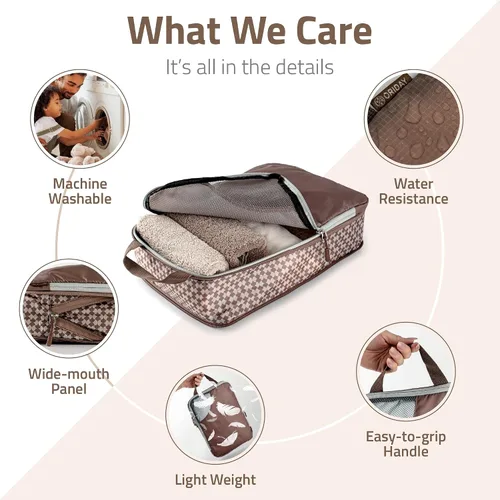 Miniatura 6 de Oriday Juego de 8 cubos de compresión para accesorios de viaje, bolsas expandibles para ropa, artículos de tocador, mochilas, elementos esenciales