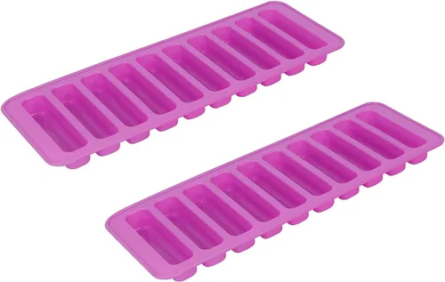 Miniatura 4 de Molde de silicona de tira larga, 2 unidades, 10 cavidades, molde de chocolate, forma de dedo, rectangular, cereales, barra de chocolate, moldes