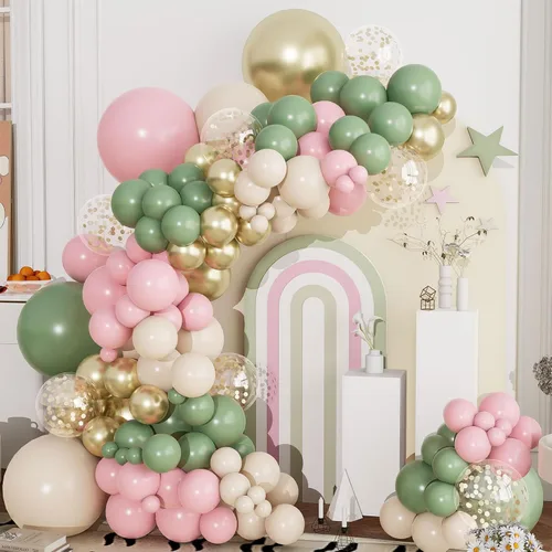 Miniatura 16 de Kit de arco de guirnalda de globos negros y dorados y plateados, 144 piezas de diferentes tamaños, decoraciones de Año Nuevo para Año Nuevo