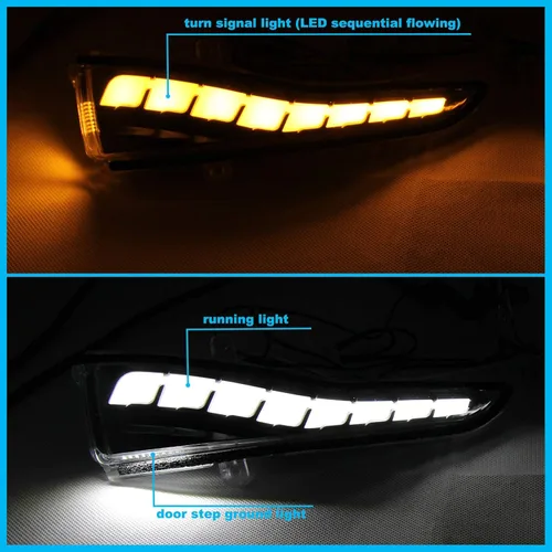 Espejos de vista lateral Indicador de luz intermitente secuencial dinámico LED luz de señal de giro para Infiniti Q50 Q60 Q70 QX30 QX50 QX60 QX70,