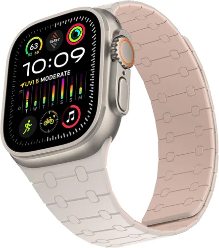 Miniatura 8 de Compatible con correa de Apple Watch de 49mm 46mm 45mm 44mm 42mm 41mm 40mm 38mm, correa de bucle magnético ajustable de silicona para iWatch Ultra