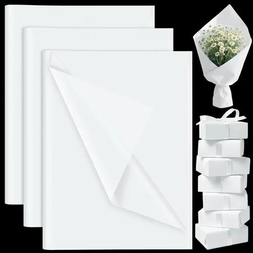 Miniatura 22 de PLULON 60 hojas de papel de seda marrón a granel, hojas de papel de seda para envolver regalos, papel de seda para embalaje, para regalos