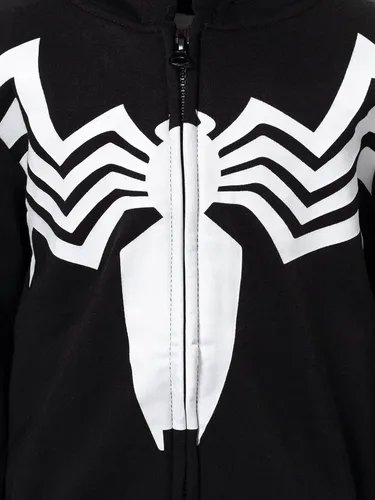 Miniatura 5 de Marvel Spider-Man Spider-Verse Venom - Sudadera con capucha y cremallera para niños pequeños y grandes