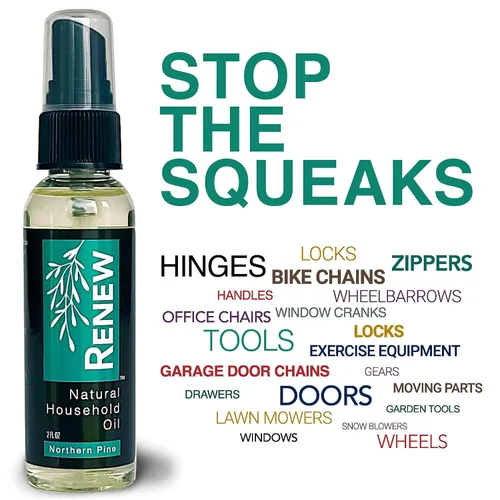 Miniatura 3 de HōMPURE® Renew - Aceite natural para el hogar sin perfume, lubricante ecológico para puertas, bisagras y cerraduras, aceite penetrante natural
