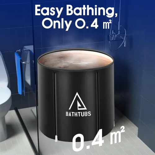 Miniatura 8 de Bañera Plegable Portátil, Bañera de Baño Plegable para Adultos para Viajes, para Acampar, Hogar y Spa, Almacenamiento que Ahorra Espacio