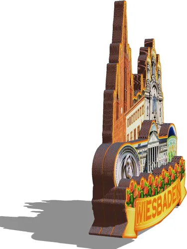 Miniatura 2 de Wiesbaden Alemania - Imán de madera 3D para nevera, recuerdos coleccionables, decoración hecha a mano