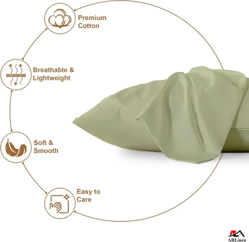 Miniatura 50 de ARlinen Juego de sábanas divididas tamaño Queen, 5 piezas, 100% algodón egipcio para camas ajustables, bolsillo profundo de hasta 16 pulgadas, juego