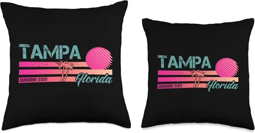 Miniatura 3 de Florida Native Resident Sunshine State Souvenir Tampa Florida State Fan - Almohada de recuerdo, 16 x 16 pulgadas, multicolor