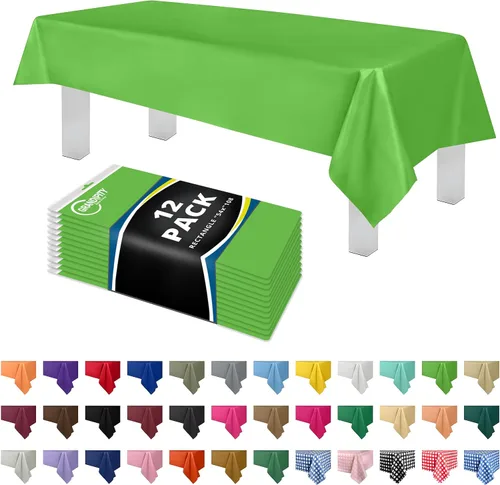 Miniatura 51 de Mantel de plástico de alta calidad - 54 in. x 108 pulgadas. Grandipity - Mantel rectangular (6 y 12 unidades), Agua (Aqua)