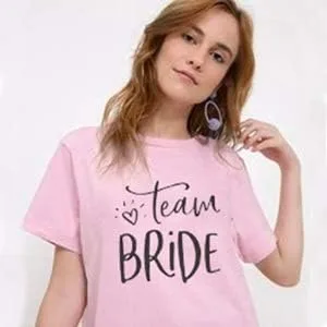 Miniatura 3 de Camisa de novia para mujer, camiseta de boda para luna de miel, camisas divertidas para novia, vacaciones, manga corta, despedida de soltera