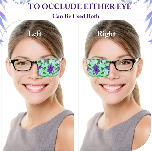 Miniatura 4 de Sosation 10 parches oculares para adultos ojo derecho izquierdo, parche ocular para gafas, estilos mixtos