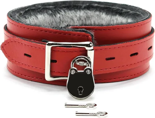 Miniatura 4 de VP Leather Barcelona Collar de cuero de grano completo Latigo piel sintética de chinchilla (grande, negro)