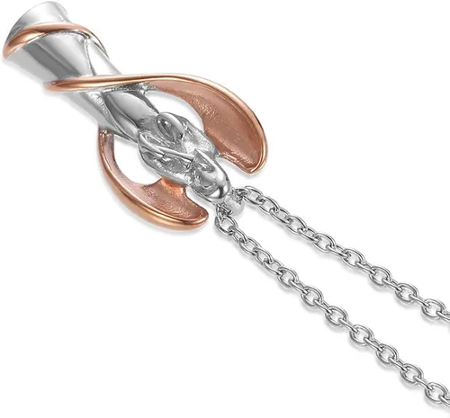 Miniatura 3 de Gisunye Collar de urna de cremación para cenizas medallón de recuerdo de ala de ángel acero inoxidable joyería de cremación cruzada colgante