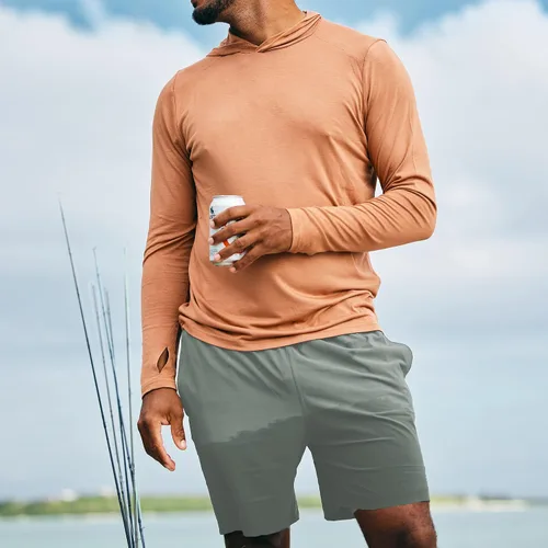 Miniatura 20 de Free Fly Pantalones cortos Breeze para hombre, entrepierna de 8 pulgadas, de secado rápido, ligeros, con protección solar UPF 50+