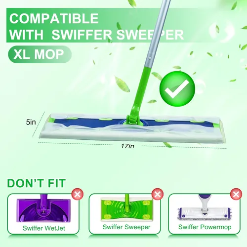 Miniatura 2 de 20 repuestos de almohadillas húmedas XL para trapeador Swiffer Sweeper XL, paños desechables extragrandes húmedos, almohadillas de tamaño extra