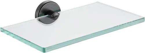 Miniatura 46 de JQK Estantería de baño de vidrio bronce, estante con toallero de 15 pulgadas de vidrio templado, almacenamiento para ducha de 16 por 5 pulgadas