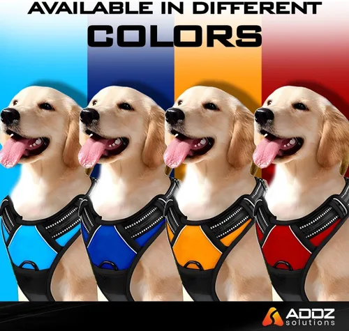 Miniatura 2 de Arnés antitirones para perro, reflectante, tamaños para cachorros y perros grandes (negro, mediano)